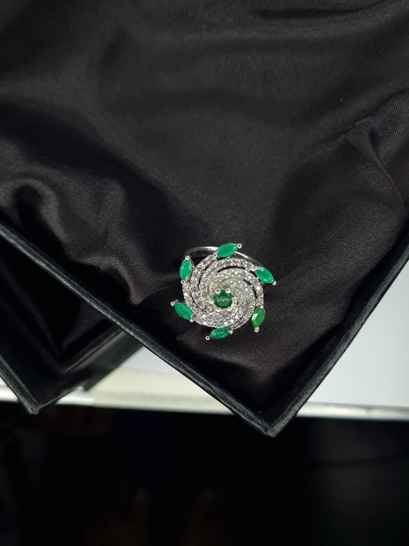 Emerald Galaxy Swirl Ring - Image 2