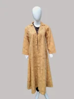 Python Textured Mustard Kimono