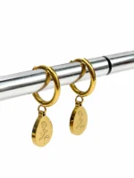 Rosé Charm Earrings